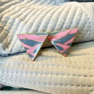 Enamel Isle of Skye vintage Earrings